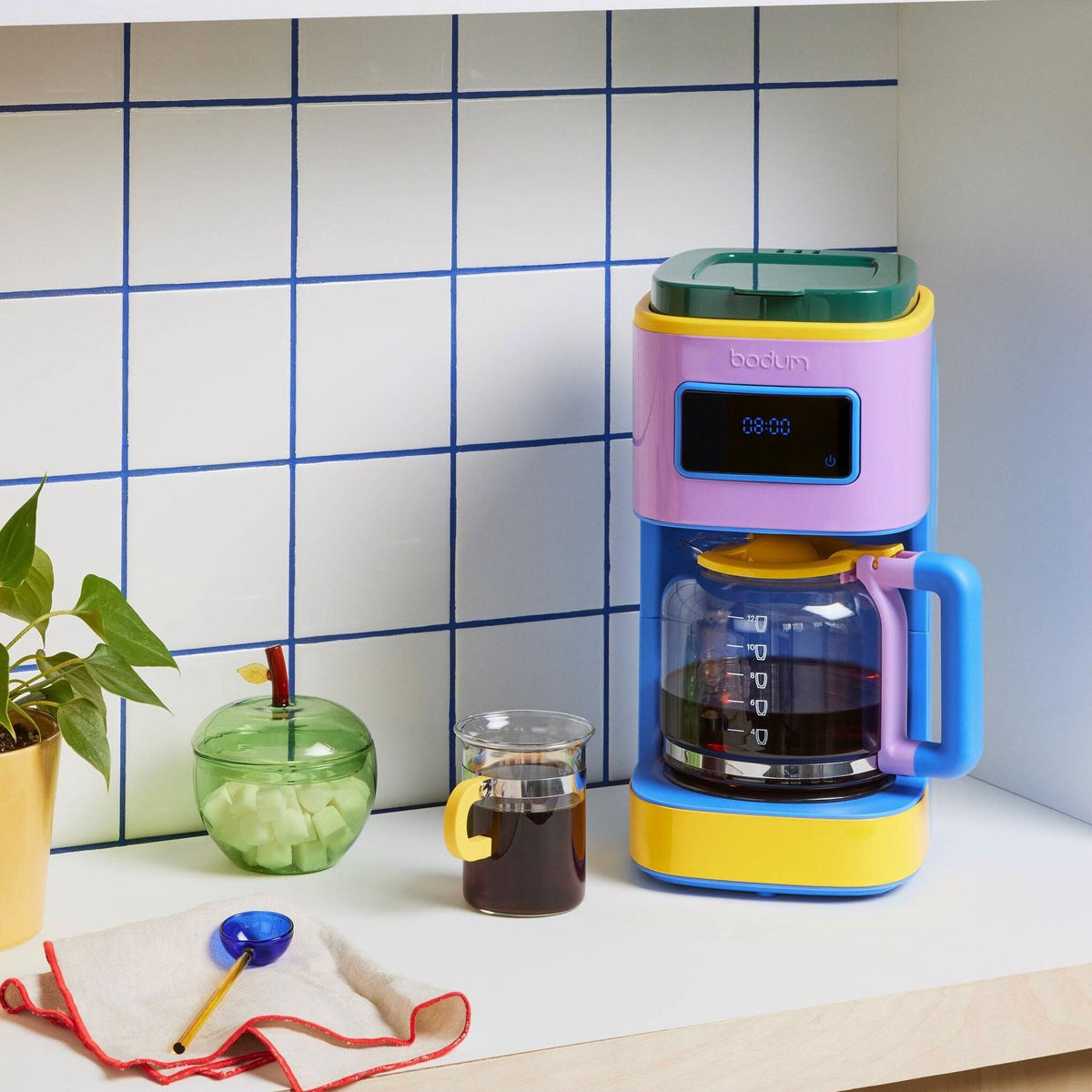 Bodum Programmable 12-Cup Coffee Maker - Blue/ Multi