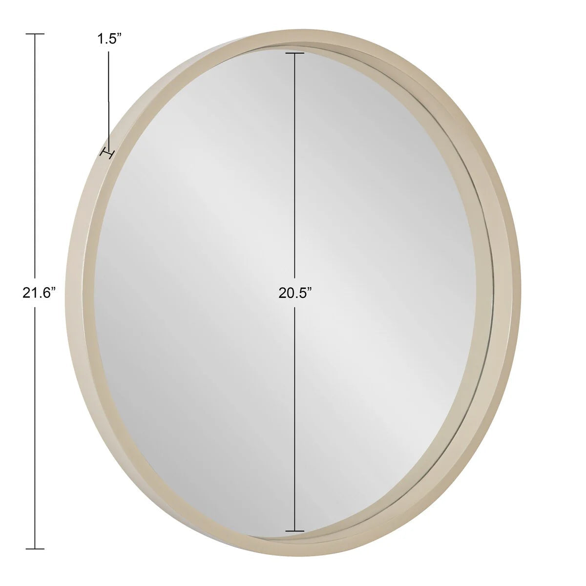 Round Wood Accent Wall Mirror With Modern Decorative Wooden Frame