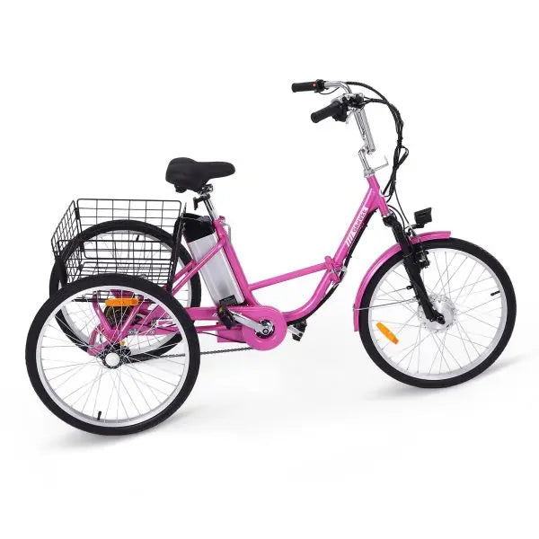 Adult Electric Tricycle - 7-Speed Folding E-Trike, 24in Wheels, 36V 10Ah Removable Battery, 250W Motor, 330-Lb Load Capacity