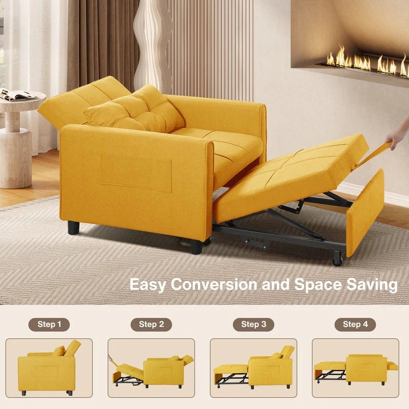 3-in-1 Adjustable Pull-Out Sleeper Sofa Bed With 330 Pounds Capacity