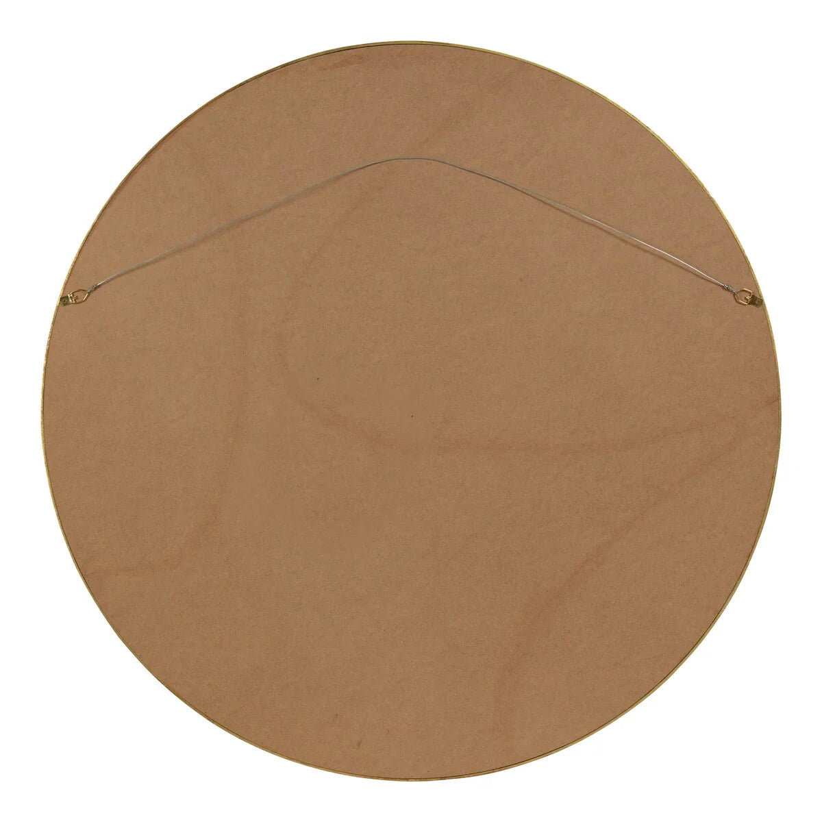 Round Wood Accent Wall Mirror With Modern Decorative Wooden Frame