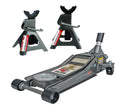 2025 Pittsburg 3 Ton Low Profile Floor Jack and Jack Stands Set Combo with Rapid Pump Quick Lift