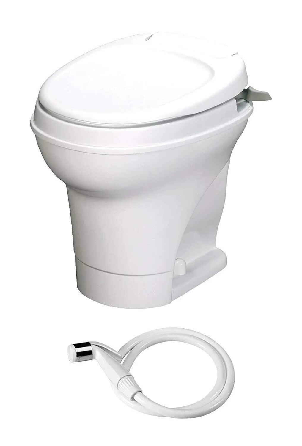Aqua-Magic V RV Toilet Hand Flush with Hand Sprayer / High Profile / White – Thetford 31675