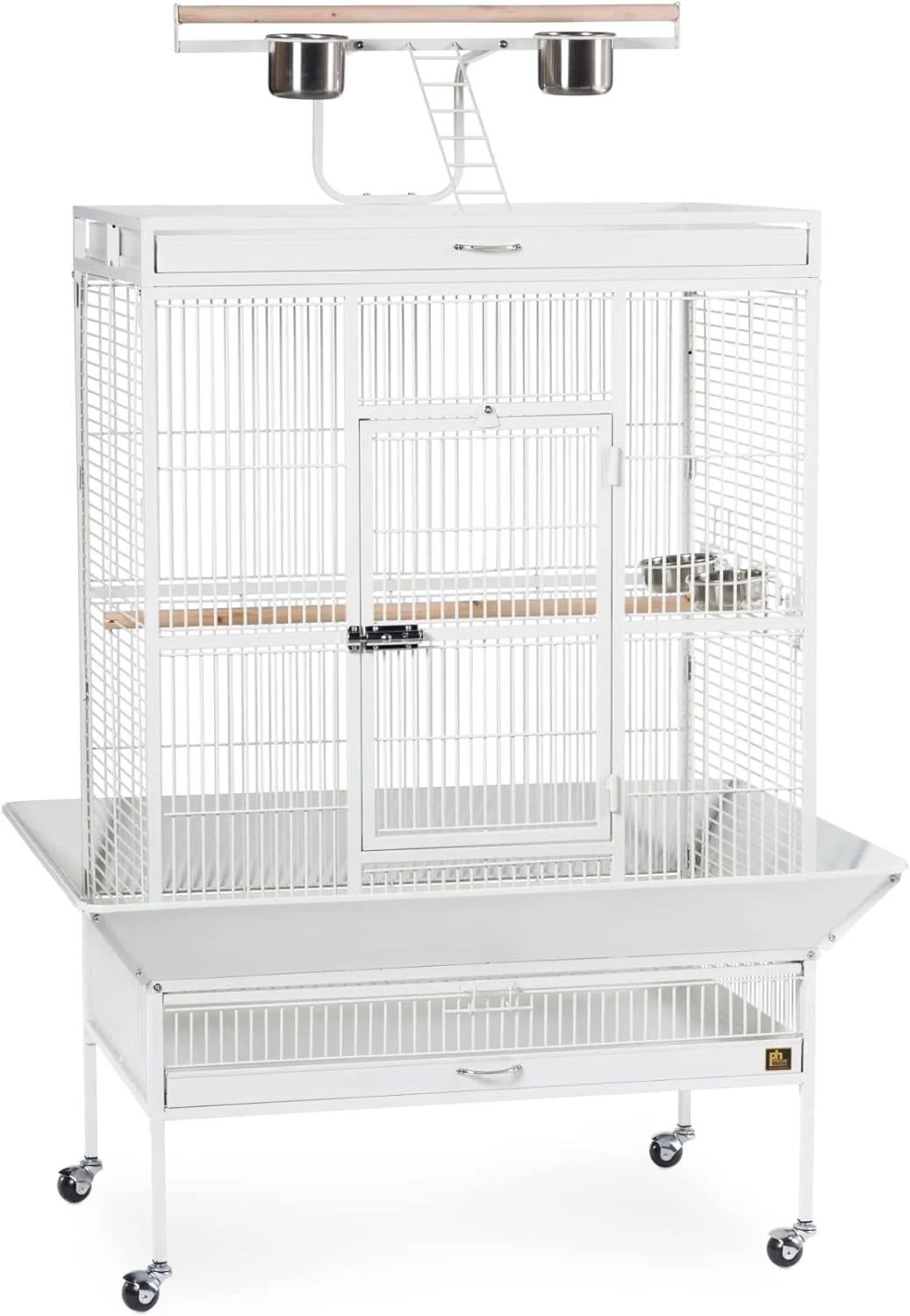 Prevue Pet Products Wrought Iron Select Bird Cage, Chalk White, 36-Inch x 24-Inch x 66-Inch - 3154C