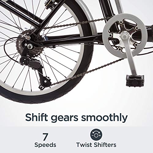 20-Inch Folding Adult Bike for Men and Women - 7-Speed Drivetrain