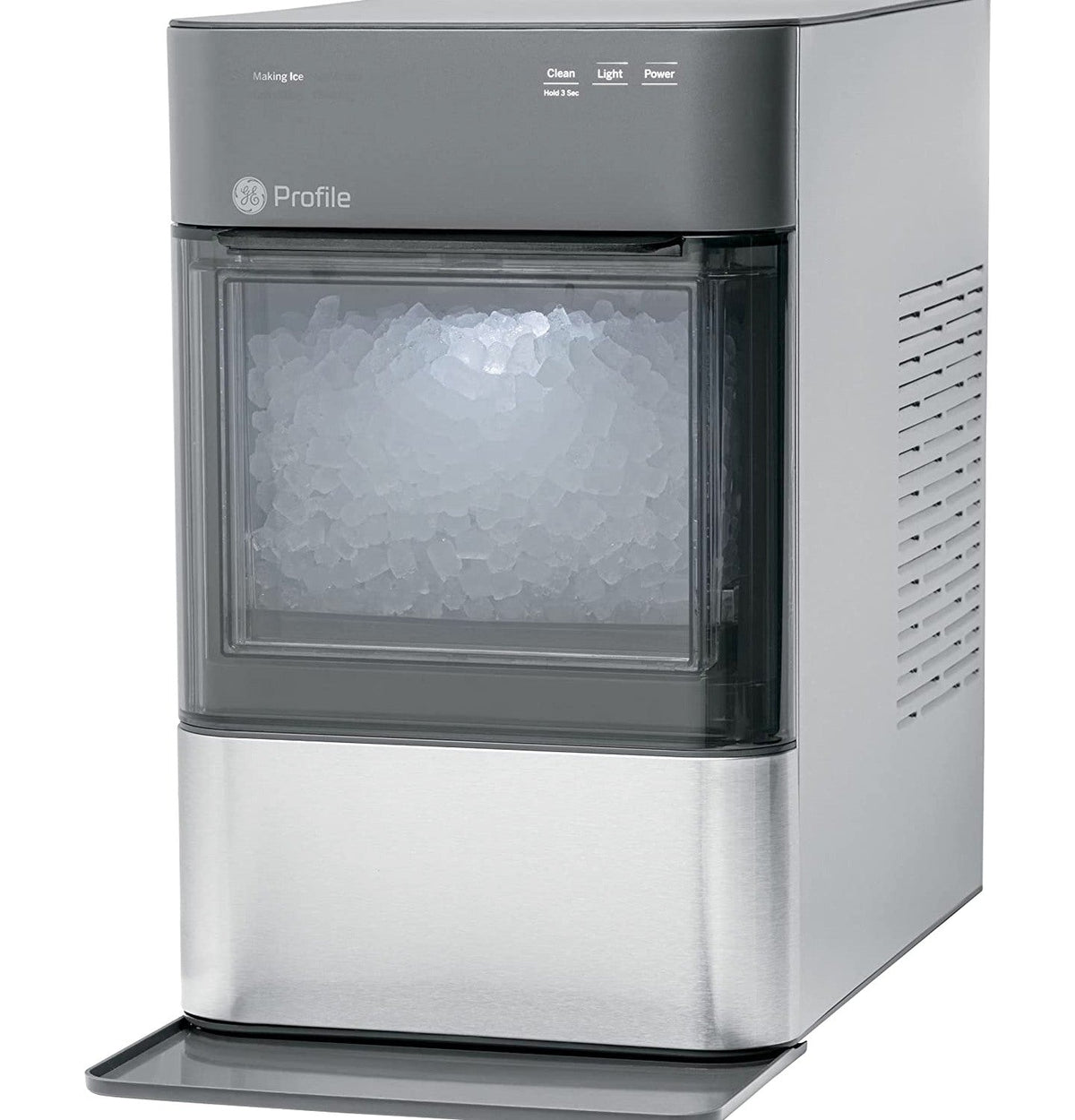 GE Profile Opal 2.0 | Countertop Nugget Ice Maker | Ice Machine with WiFi Connectivity | Smart Home Kitchen Essentials | Black Stainless