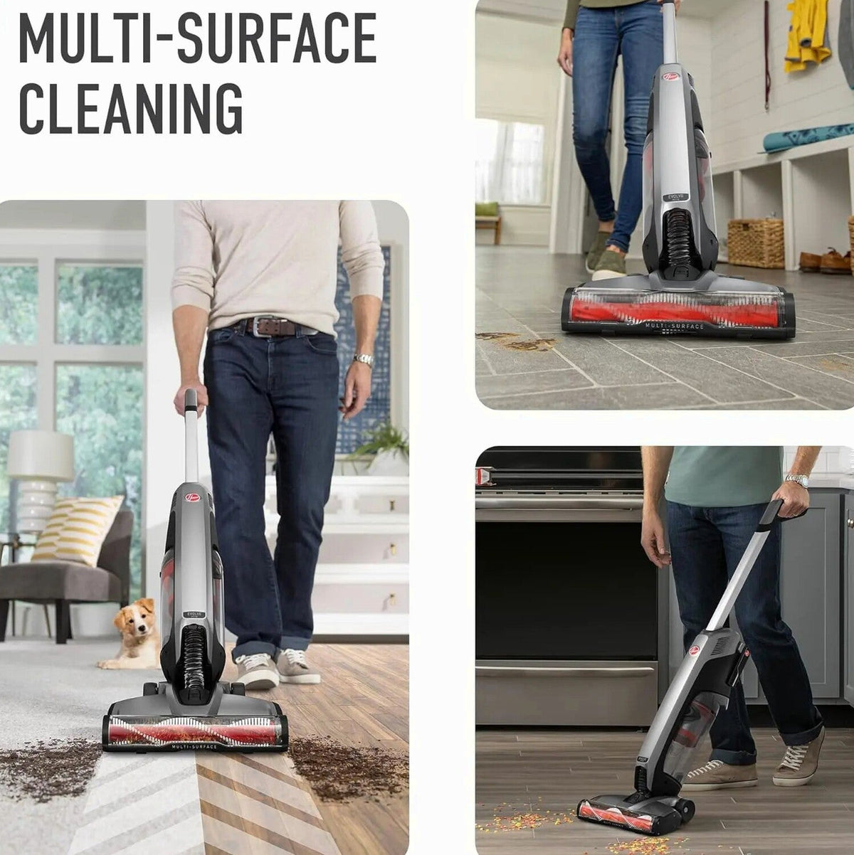 Hoover ONEPWR Evolve Pet Cordless Small Upright Vacuum Cleaner Lightweight Stick Vac For Carpet and Hard Floor BH53422V Black