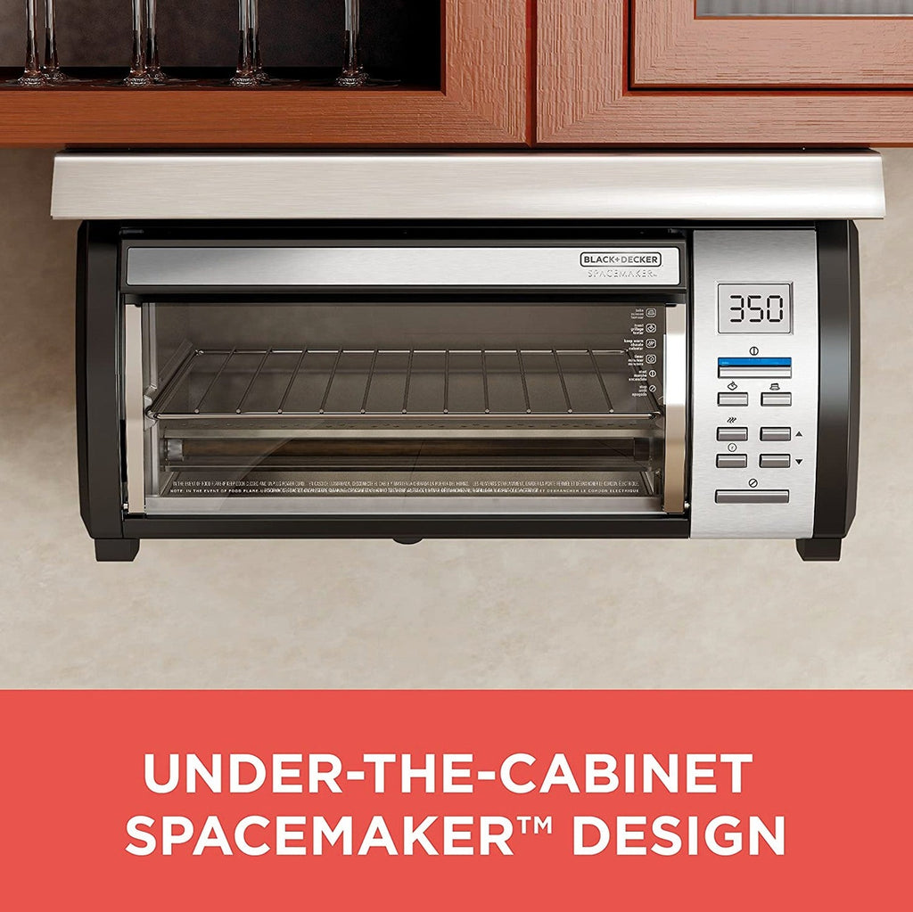 Spacemaker Under-Counter Toaster Oven, Black/Stainless Steel, TROS1000D