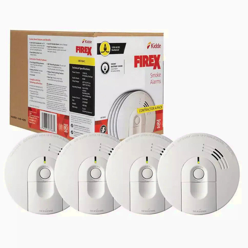 Firex 4-Pack Hardwired Smoke Detector