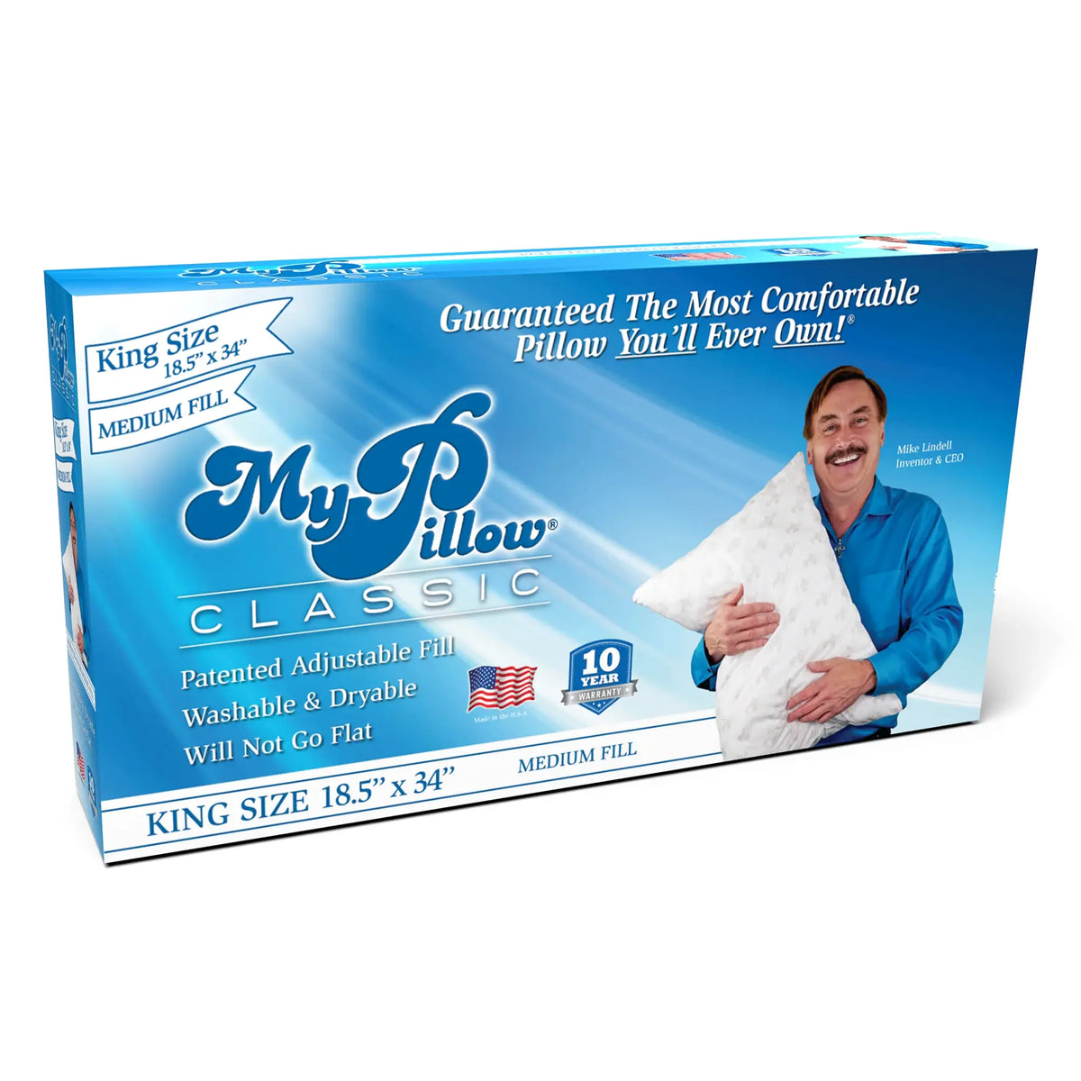 My Pillow Classic King Size Medium Fill Bed Pillow As Seen on TV