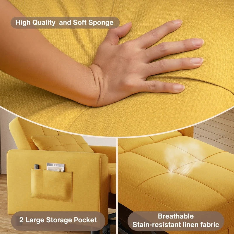 3-in-1 Adjustable Pull-Out Sleeper Sofa Bed With 330 Pounds Capacity