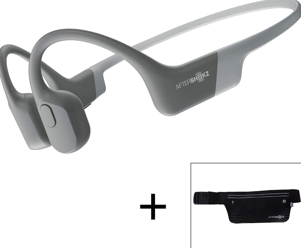 AfterShokz Aeropex Open-Ear Wireless Bone Conduction Headphones with Sport Belt Cosmic Black 2.3
