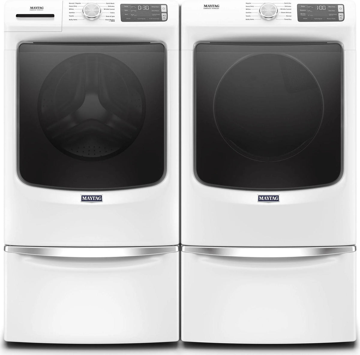 Maytag 7.3 Cu. Ft. Front-Loading Electric Dryer, White - MED6630HW