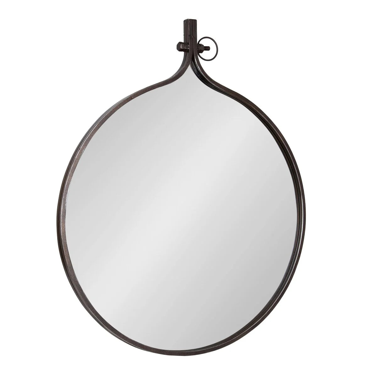Modern Round Wall Mirror With Decorative Metal Frame