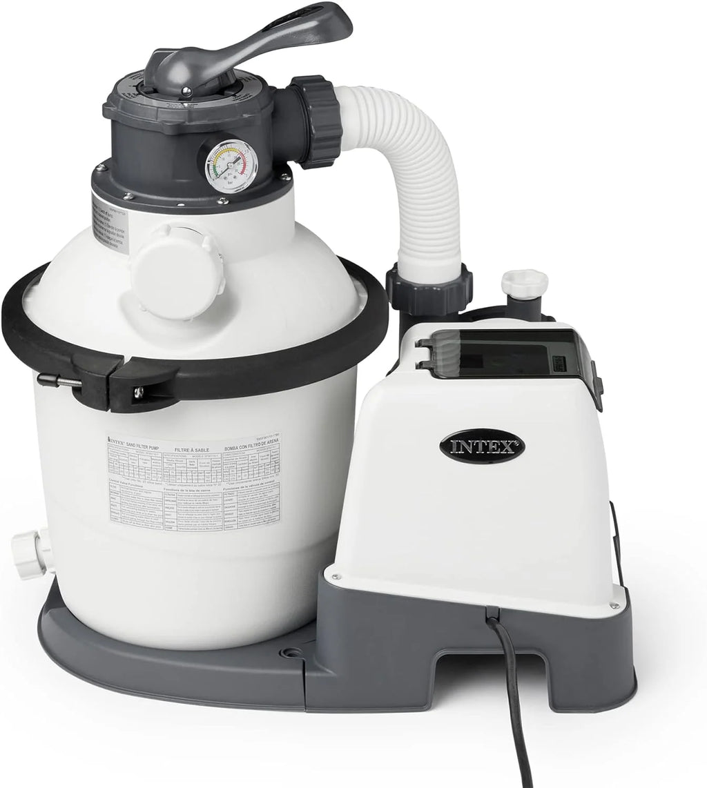 Intex Krystal Clear 16 Inch 3,000 GPH Above-Ground Pool Sand Filter Pump - 26651EG