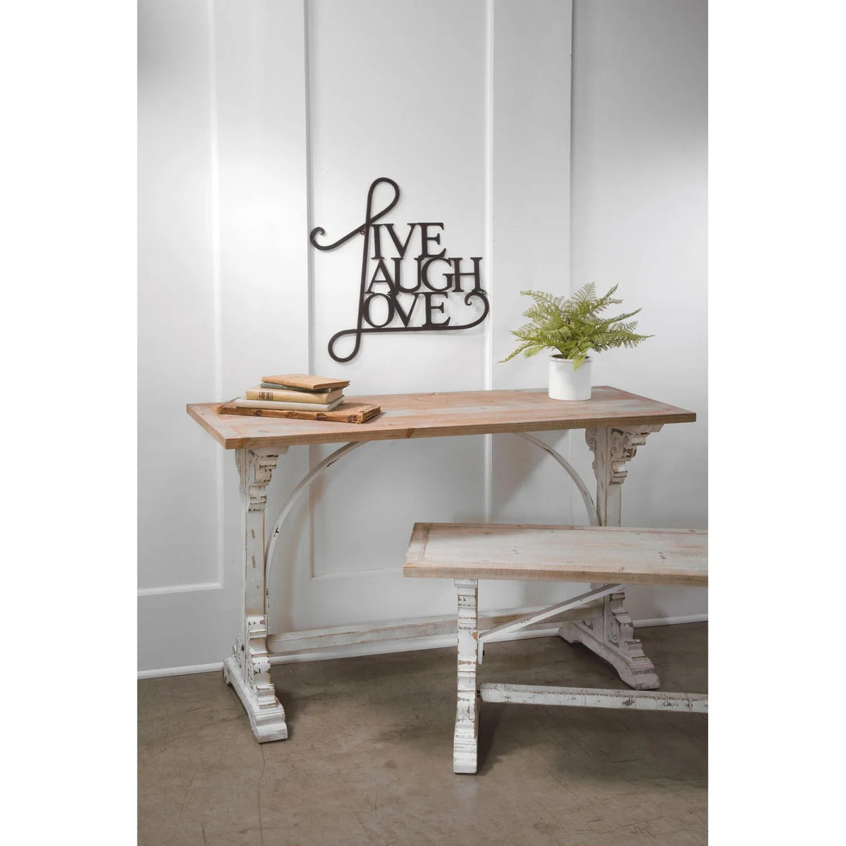 Live Laugh Love Metal Wall Art Sign, 20.5in W x 21.5in H