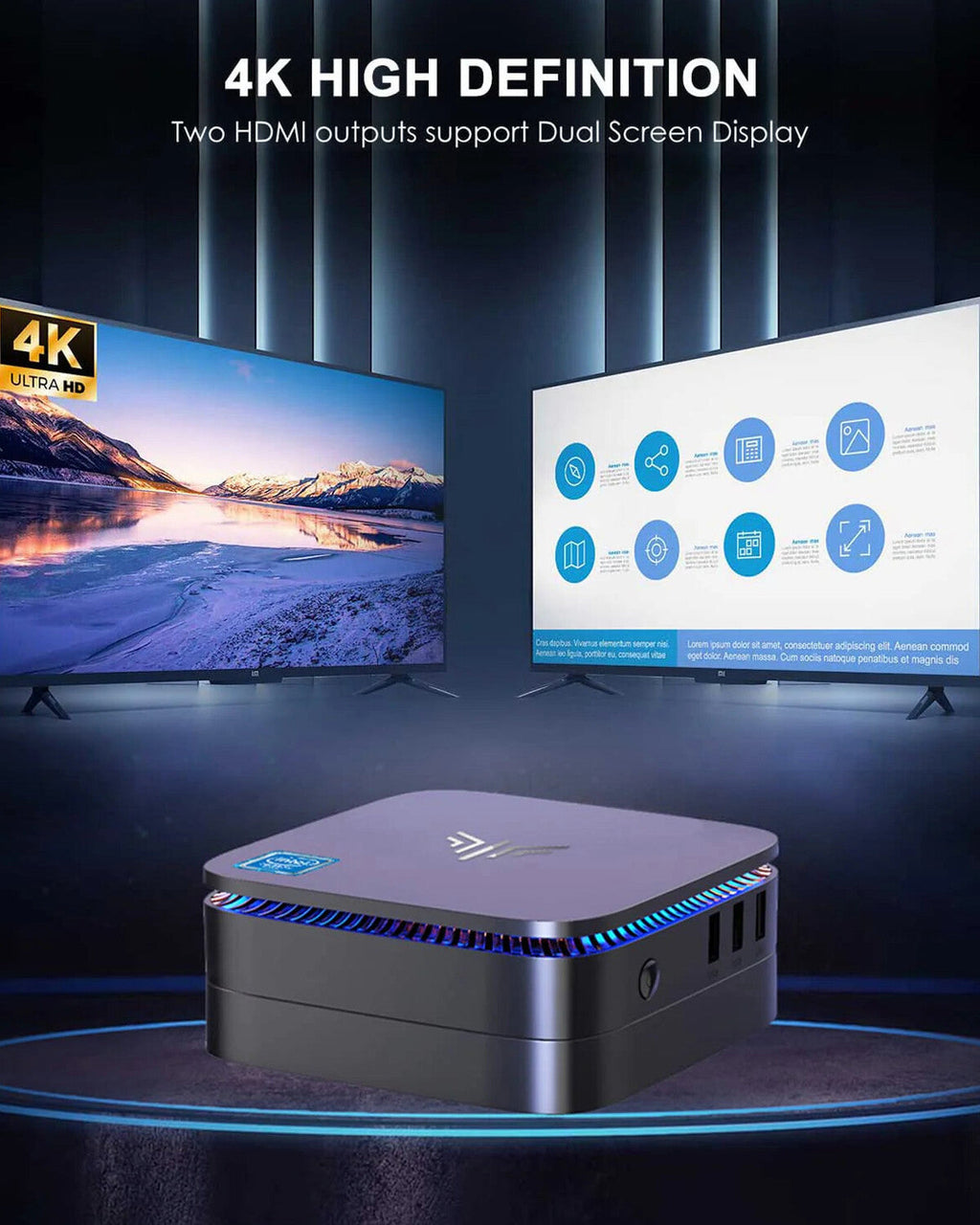 Kamrui Mini PC AK1 Pro 12GB RAM 256GB SSD