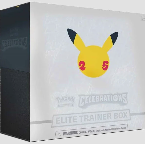 Pokemon Celebrations Elite Trainer Box with 10 Booster Packs, Greninja Foil Card, 65 Sleeves &amp; Energy Cards