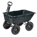 GOR866D HeavyDuty Garden Poly Dump Cart with 2In1 Convertible Handle, 1,200Pound Capacity, 40Inch by 25Inch Bed, Black Finish