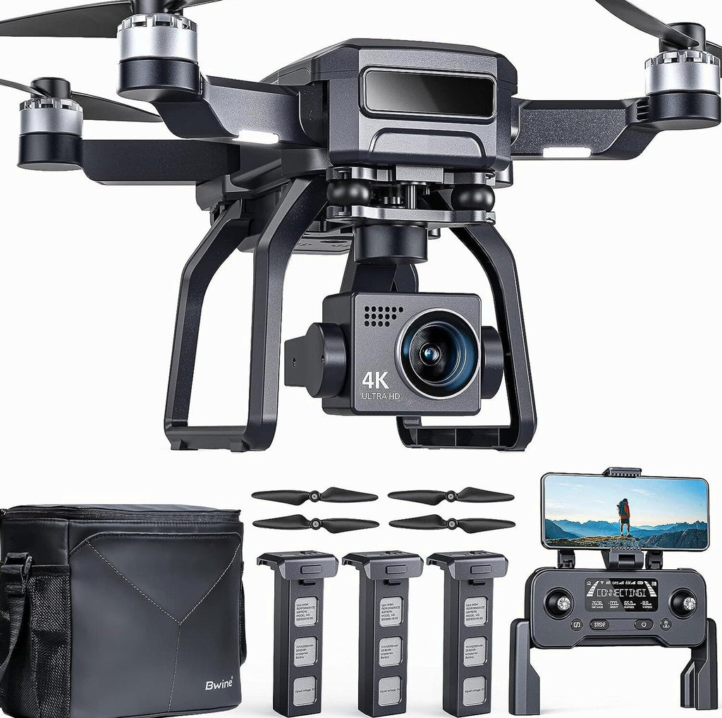 GPS Drones with Camera for Adults 4K Night Vision, 3-Aix Gimbal, 2Mile Long Range, 75Mins Flight Time Professional Drone with 3 Battery, Auto Return+Follow Me+Fly Around+Beginner Mode for Kid