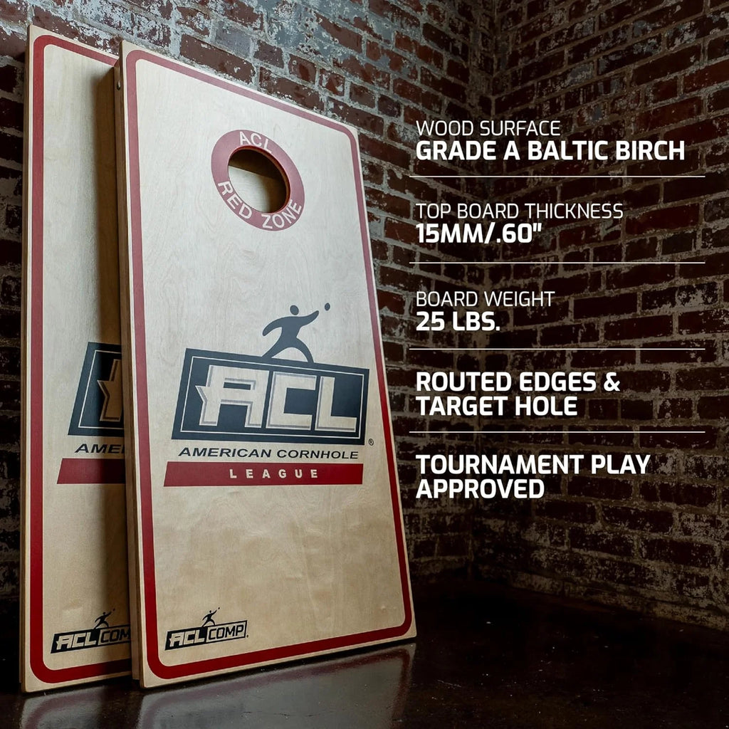 ESCALADE ACL Official 2x4 Regulation Cornhole Boards, Solid Wood, Brown