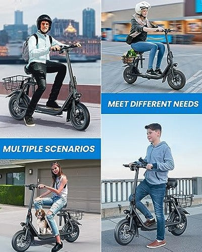 URBANMAX C1 Electric Scooter with Seat, 450W Powerful Motor up to 22 Miles Range