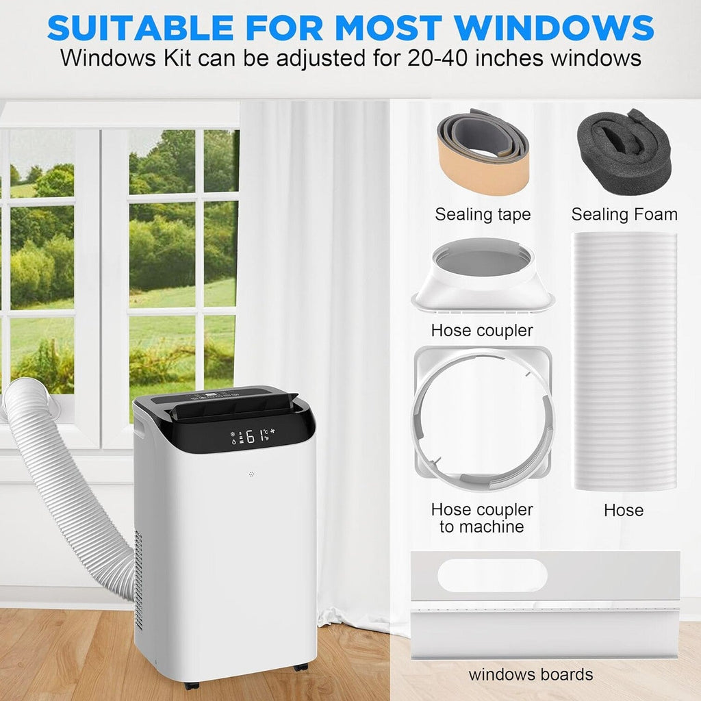 Portable Air Conditioners with Remote Control, 3-in-1 Free Standing Cooling AC Unit with Fan &amp; Dehumidifier, Cools Room up to 700 sq.ft, Smart/Sleep Mode,3 Speed,Auto Swing,24H Timer