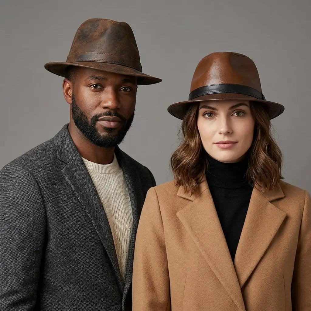 Abruzzo Genuine Leather Trilby Hat