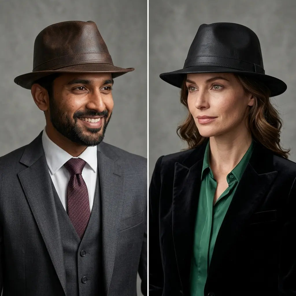 Abruzzo Genuine Leather Trilby Hat