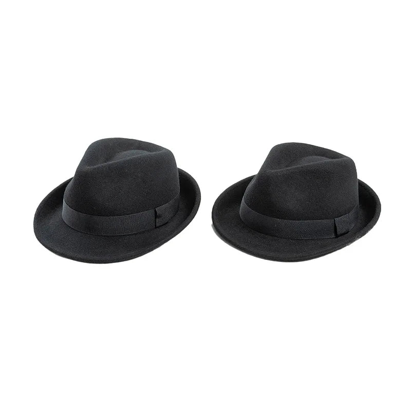 Amstrong Small Brim Black Wool Trilby Hat