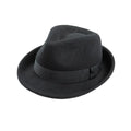 Amstrong Small Brim Black Wool Trilby Hat