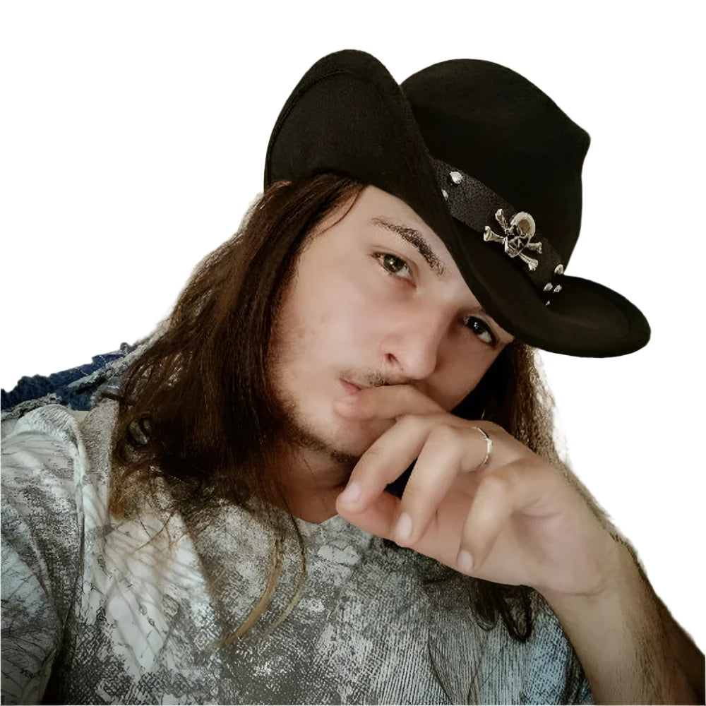 Black Pearl Wool Cowboy Hat