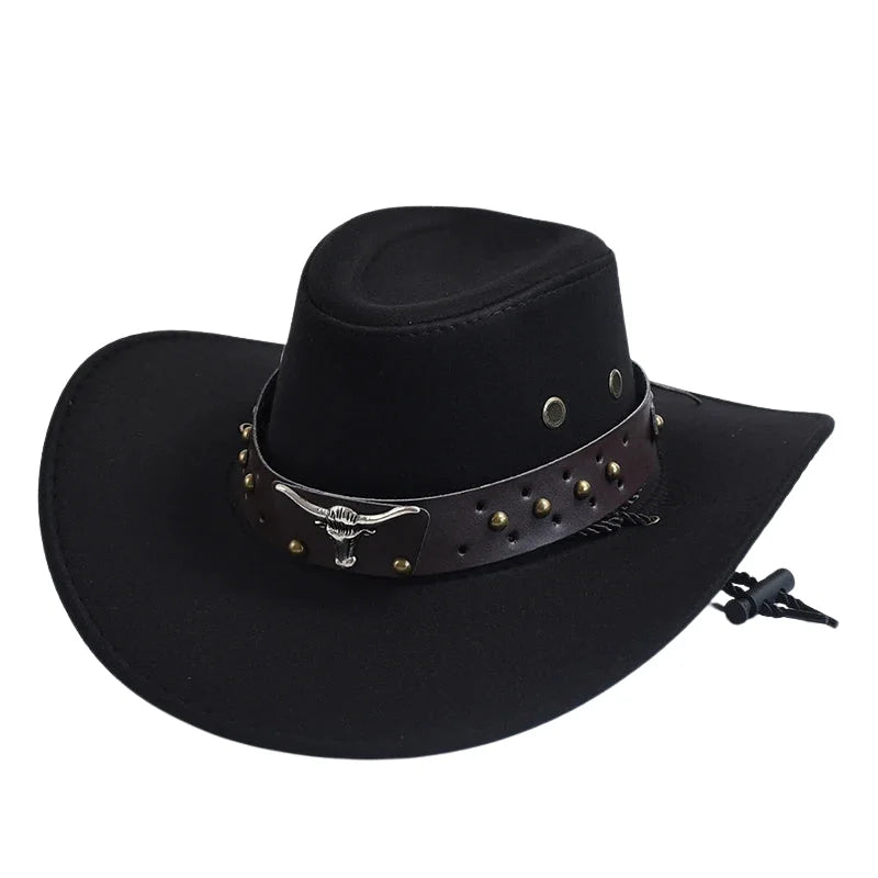 Bull Head Suede Cowboy Hat