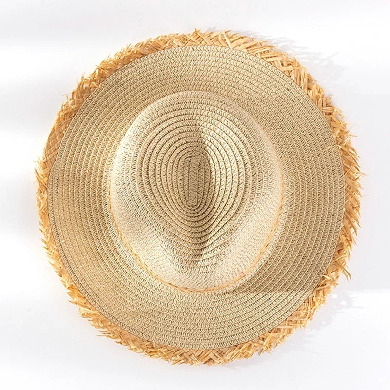 Castelo Summer Straw Tassle Brim Fedora Hat