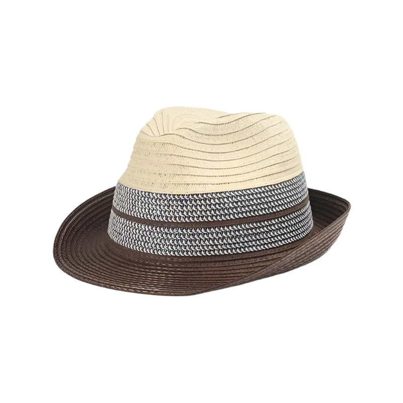 Coltrane Striped Straw Trilby Hat