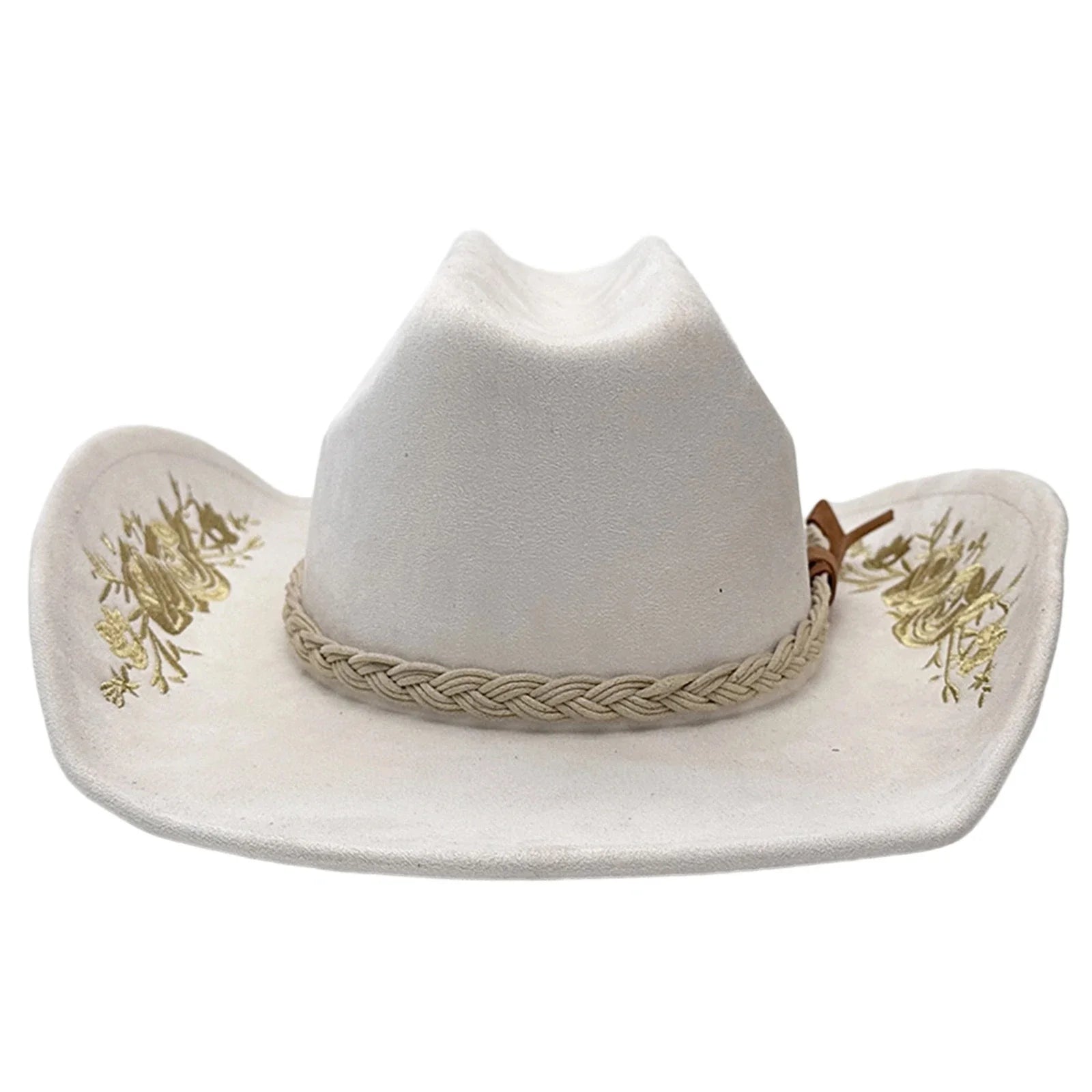 Dakota Floral Embroidery Suede Western Cowgirl Hat