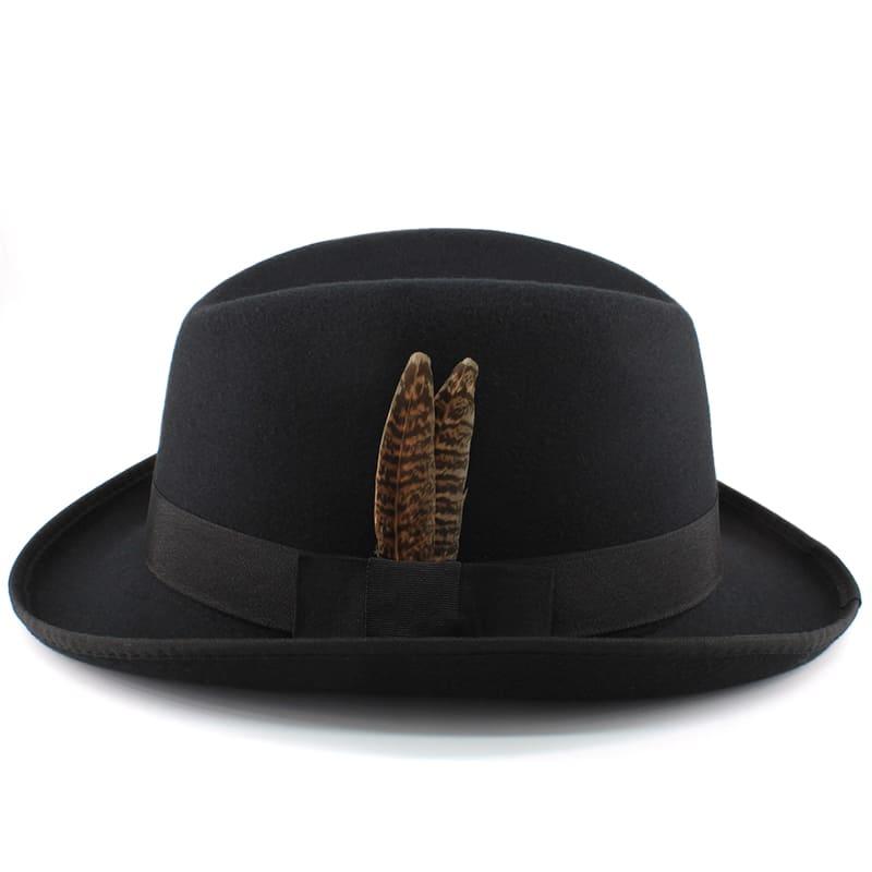 Dryden Feather Wool Homburg Hat