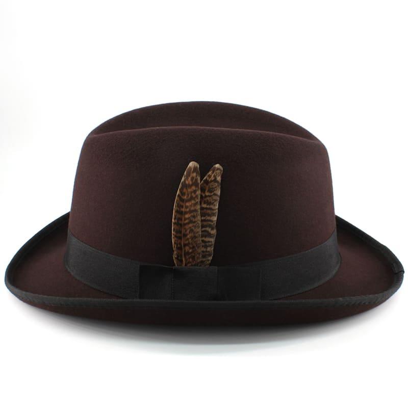 Dryden Feather Wool Homburg Hat