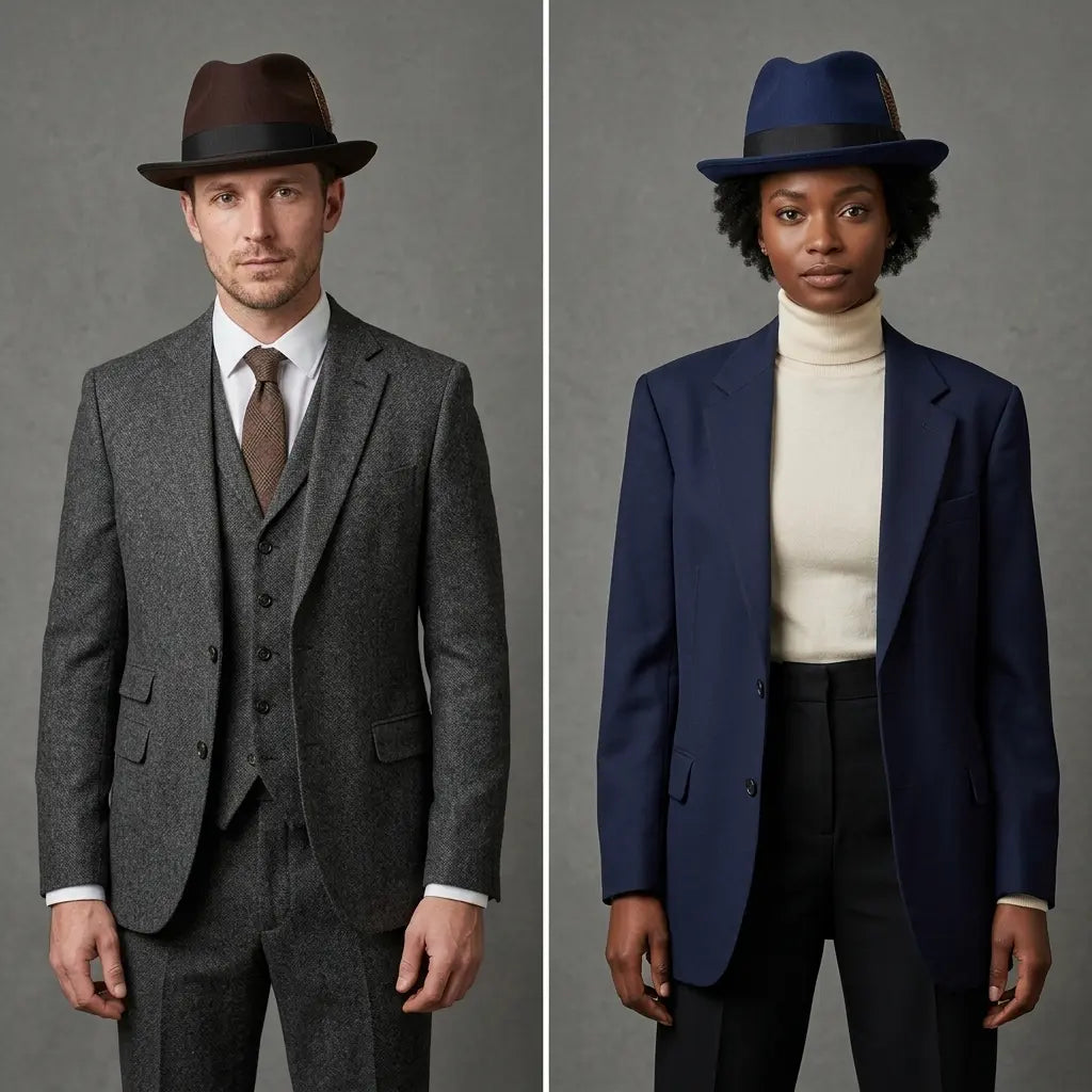Dryden Feather Wool Homburg Hat