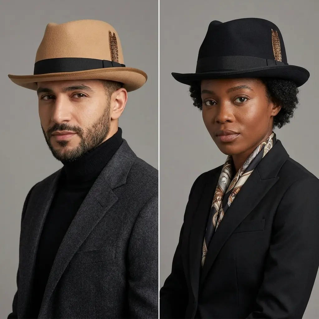 Dryden Feather Wool Homburg Hat