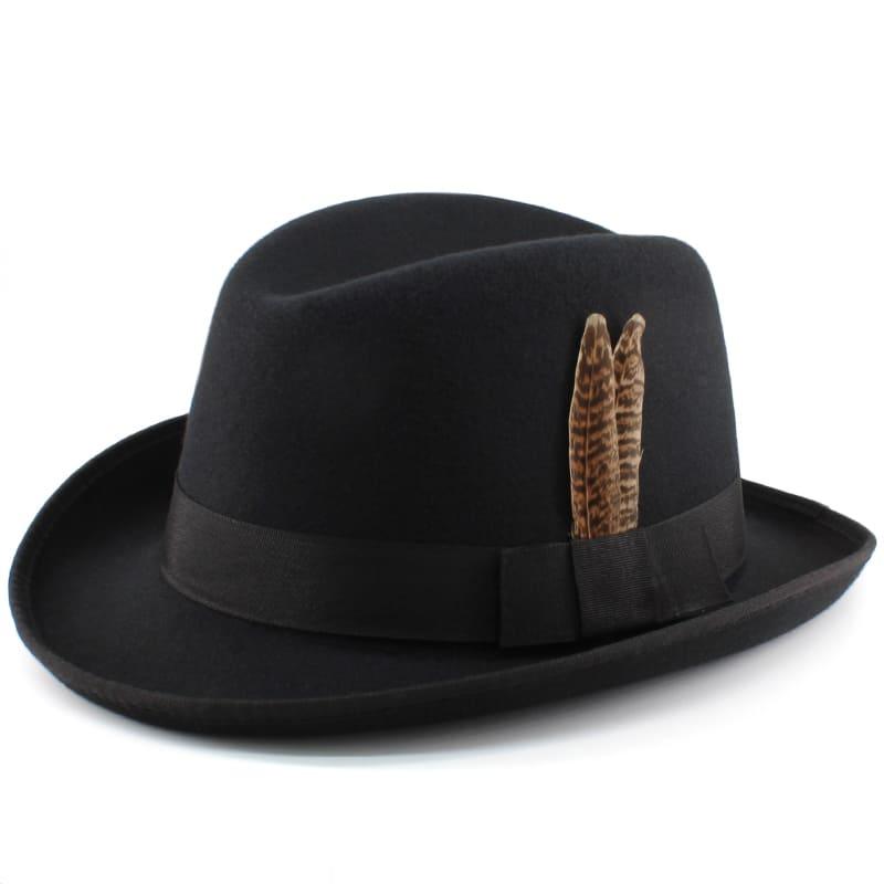 Dryden Feather Wool Homburg Hat