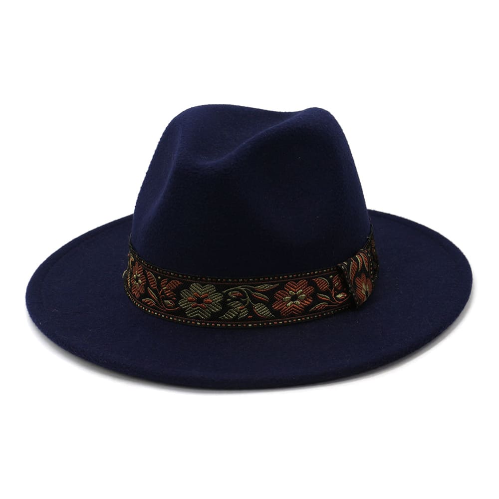 Floral Ribbon Fedora Hat