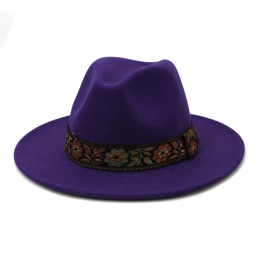 Floral Ribbon Fedora Hat