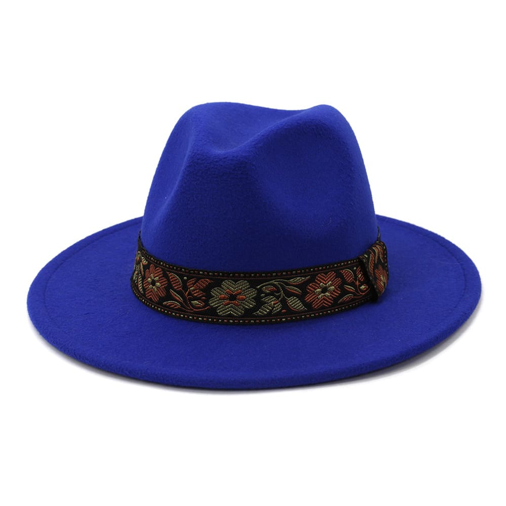 Floral Ribbon Fedora Hat