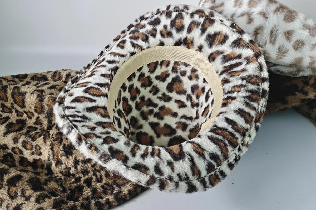Fort Worth Leopard Print Fur Cotton Cowboy Hat