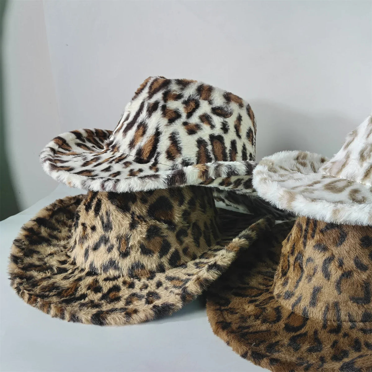 Fort Worth Leopard Print Fur Cotton Cowboy Hat
