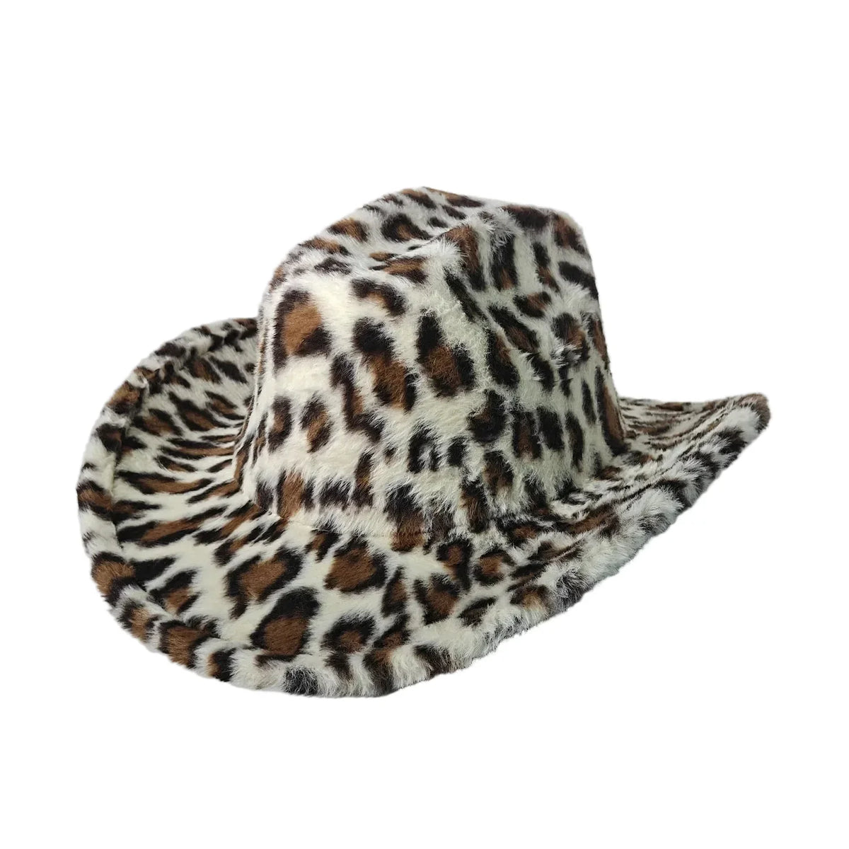 Fort Worth Leopard Print Fur Cotton Cowboy Hat