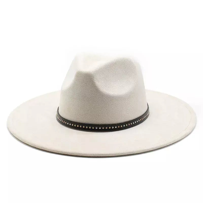 Garret Wide Brim Suede Fedora Hat