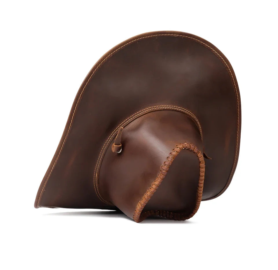 Hummerpaul Handcraft Genuine Leather Cowboy Hat