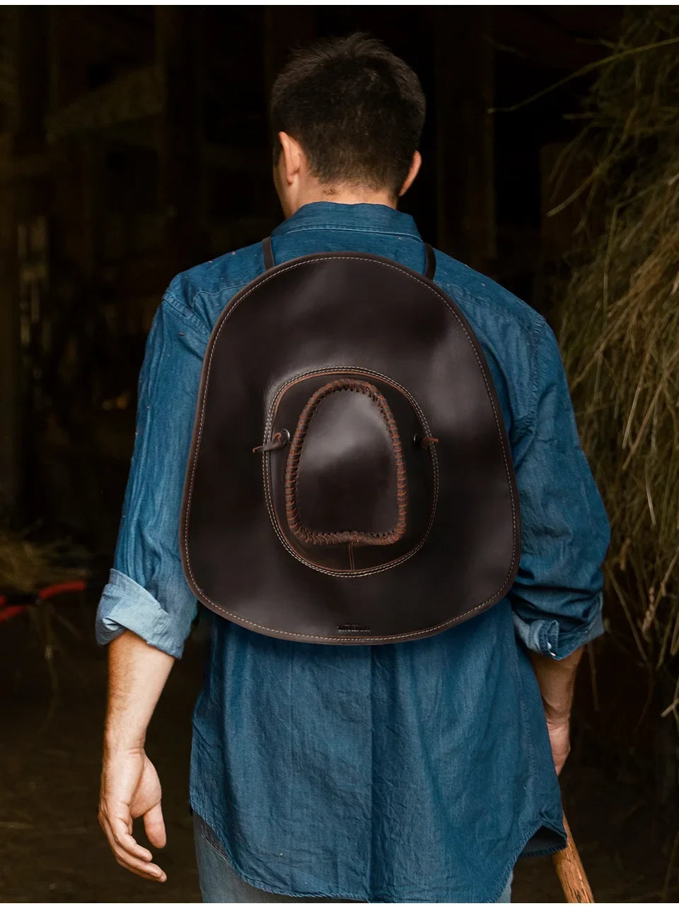 Hummerpaul Handcraft Genuine Leather Cowboy Hat